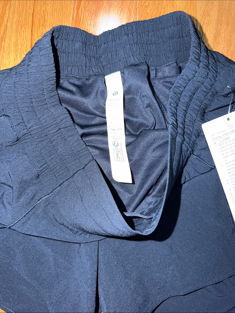 lululemon Hotty Hot HR Short 4” Lined Women's True Navy Athletic Shorts - Picture 4 of 5